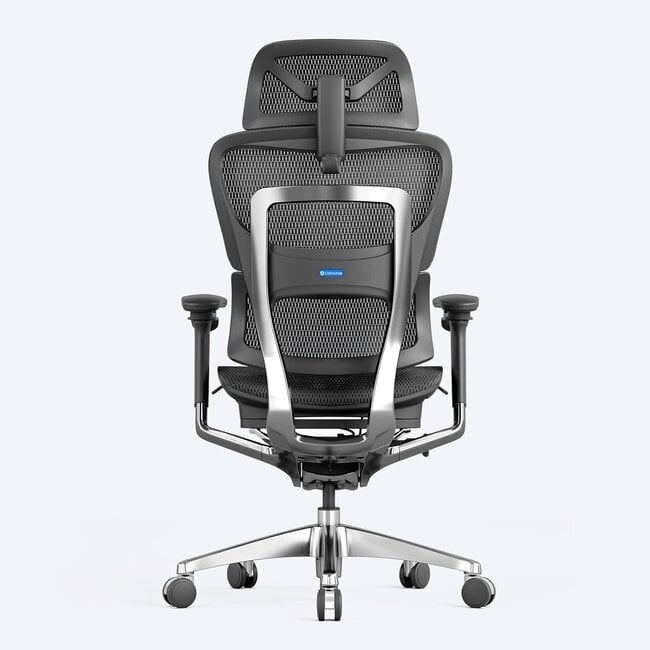 Odinlake 743-Plus Office 350lbs, Heavy Duty Ergonomic Mesh, High Back Swivel Computer Lumbar Support & 4D Arms，Adjustable Wide Seat Home Desk Chair with Headrest, Black Without Foot Rest