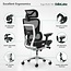 Odinlake 743-Plus Office 350lbs, Heavy Duty Ergonomic Mesh, High Back Swivel Computer Lumbar Support & 4D Arms，Adjustable Wide Seat Home Desk Chair with Headrest, Black Without Foot Rest