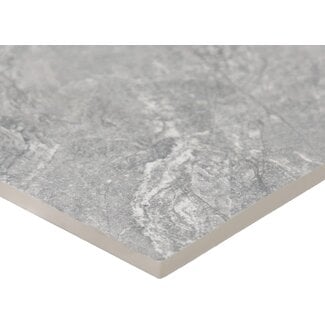 Daltile Perpetuo 12" x 24" Marble Look Ceramic Multi-Geometric Wall Tile in Satin Eternal Grey for Kitchen Backsplashes, Living Room or Bathroom Walls | (8 PC Per Carton) (15.52 SQFT Per Carton)