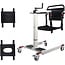 Patient Lift for Home Wheelchair Lift Transfer Chair, Portable Car Lift Bedside Commode Chair Steel Lift Aid, Adjustable Height Bathroom Wheelchair for Caregivers Elderly Living (Without Bedpan)