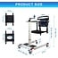 Patient Lift for Home Wheelchair Lift Transfer Chair, Portable Car Lift Bedside Commode Chair Steel Lift Aid, Adjustable Height Bathroom Wheelchair for Caregivers Elderly Living (Without Bedpan)