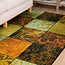 Mohawk Home Patchwork Panel Transitional Geometric, Ornamental Dark Brown 7' 6" x 10' Area Rug Perfect for Kitchen, Living Room, Kid's Room