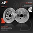 A-Premium Front Vented & Rear Solid Brake Rotors + Ceramic Pads Kit Compatible with Select Lexus Model - ES300 2003, ES330 2004-2006, 12-PC Set