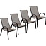 Courtyard Casual Santa Fe Collection Sling Chair 4 Piece Set, Java