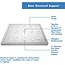 DreamLine SlimLine 34 in. D x 42 in. W x 2 3/4 in. H Center Drain Single Threshold Shower Base in White, DLT-1134420