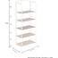 GHQME No Assembly Folding Bookshelf, Metal Book Shelf for Storage, Folding Bookcase for Office Organization and Storage (White, 5 Tiers)