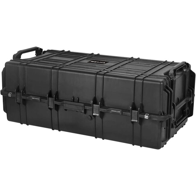 MEIJIA All Weather Portable Rolling Tactical Waterproof Gun Case, Rifle Case,Dry Box with Foam and Wheels,44.81 x25.31x16.50inches(Elegant Black)