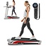 Redliro Walking Pad Treadmill with 6% Incline, Under Desk Treadmill 350+ lb Capacity Portable for Home & Office, Compact Mini Jogging Machine for Small Space Installation-Free with Remote Control