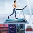 Rhythm Fun Folding Treadmill with Incline 3.5hp Electric Motorized Treadmill Shock-Absorbing Quiet Foldable Treadmill with Speaker, for Home Office Gym,Sliver