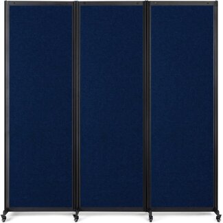 Strongbird Room Partition,Office Divider,Portable Commercial Screen Dividers,Privacy Partition Separator,Classroom School Dividers, 6'4"(L)* 6'7"(H),3 Panel,Blue