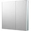 Sunrosa Aluminum Bathroom Medicine Cabinet with Mirror Door, 30"×27.5" Bathroom Mirror Cabinet, Wall-mountable and Recessed-in Mirror Cabinet, 2 Doors Medicine Cabinet Organizer II