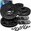 R1 Concepts Front Rear Brakes and Rotors Kit |Front Rear Brake Pads| Brake Rotors and Pads| Ceramic Brake Pads and Rotors |Hardware Kit|fits 2013-2015 Volkswagen Beetle, 2013-2017 Volkswagen Jetta