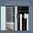 UVIPC 61.02" Extra Tall Cat Gate Wide Pressure Mounted Tall Gate Metal Black Dog Pet Cat Tall Gates for Doorways