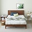 Zinus Vivek 12 Inch Deluxe Wood Platform Bed with Headboard / No Box Spring Needed / Wood Slat Support / Antique Espresso Finish, King