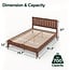 Zinus Vivek 12 Inch Deluxe Wood Platform Bed with Headboard / No Box Spring Needed / Wood Slat Support / Antique Espresso Finish, King