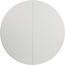Flash Furniture 5-Foot Round Bi-Fold White Plastic Folding Table with Carrying Handle