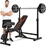 Profihantel Adjustable Weight Bench, Bench Press Rack with Squat Rack, Leg Exercises Preacher Curl Rack for Home Gym Full Body Workout