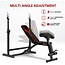 Profihantel Adjustable Weight Bench, Bench Press Rack with Squat Rack, Leg Exercises Preacher Curl Rack for Home Gym Full Body Workout