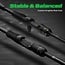 M1 One Piece Fishing Rod，Two Pieces Fishing Rods, Spinning Rods and Casting Fishing Rods, Fuji O+A-Ring Guides, 24 Ton Carbon Fiber 1PC and 2PCS Ultralight Spinning Fishing Rods for Bass, Trout