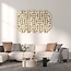 KOHROS Gold Decorative Wall Mirrors - Wooden Modern for Hallway, Living Room, Bedroom, Entryway 31.1"x47.2"