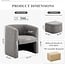 COLAMY Upholstered Sherpa Barrel Accent Chair with Storage Ottoman, Morden Living Room Side Chair, Single Sofa Armchair with Lounge Seat for Bedroom/Office/Reading Spaces, Grey