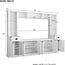 Merax Minimalist Entertainment Wall Unit Set with Bridge Ample Storage Space and Adjustable Shelves, TV Stand for Televisions Up to 75'', Modernist Large Media Console for Living Room, White