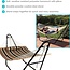 Sunnydaze Quilted Double Hammock with Stand - Large 2-Person Heavy-Duty Hammock with Multi-Use Universal Steel Stand for Backyard & Patio - 450-Pound Capacity - Sandy Beach