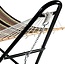 Sunnydaze Quilted Double Hammock with Stand - Large 2-Person Heavy-Duty Hammock with Multi-Use Universal Steel Stand for Backyard & Patio - 450-Pound Capacity - Sandy Beach