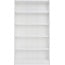 STARY 5 Shelf White Bookcase 60 inch Tall Wood Bookshelf for Bedroom