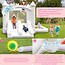 CZGBRO Inflatable White Bounce House, 12x9x7ft Outdoor Indoor Bouncy Castle for Kids Party Wedding Family, Large Jumping Castle, Double Slide, Ball Pit Water Pool, Decorative 100Pcs Balloon Gifts