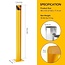 Safety Bollard 6 Packs, Garvee 48 Inch Height Bollard Post, 4.5 Inch Diameter, Yellow Safety Steel Bollard Post with 24 Anchor Bolts, for Traffic Control, Driveway Barrier, Parking Pole