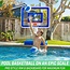 GoSports Splash Hoop Elite Pool Hoop Basketball Game with Water Weighted Base, Adjustable Height, Regulation Steel Rim and 2 Pool Basketballs