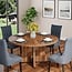 LITTLE TREE 47 Inch Farmhouse Round Dining Table for 4,Kitchen Small Dinner Table,Wood Dinning Table for Kitchen Dining Room,Living Room