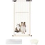 Lumizone Extra Tall Pet Gate 55.12" High Pressure Mounted 30.12"-34.05" Extra Wide (9 Sizes) 1.37" Gap for Cat Dog Children Stairs Doorway Hallway No Drilling Auto-Close (30.12"-34.05", Cream White)