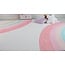 RUG BRANCH Soft Steps Playtime Kids Rainbow Playmat Pink Cream Indoor Soft Area Rug for Boys & Girls in Playroom, Nursery, Bedroom - 7' x 10' (Exact Size: 6'7" X 9'6")