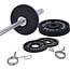 Signature Fitness Cast Iron Olympic 2-Inch Weight Plates Including 7FT Olympic Barbell, 130-Pound Set (85 Pounds Plates + 45 Pounds Barbell), Multiple Packages, Style #1