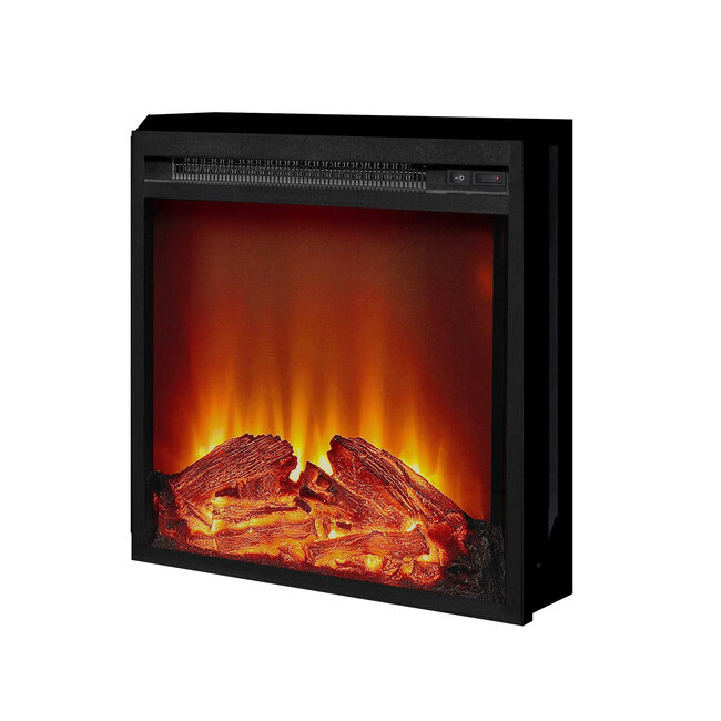 AltraFlame 18" x 18" Glass Front Electric Fireplace Insert, Black