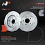 A-Premium Front & Rear Drilled and Slotted Disc Brake Rotors + Ceramic Pads Kit Compatible with Select Nissan Models - Altima 2007 2008 2009 2010 2011 2012 2013, 3.5L, 12-PC Set