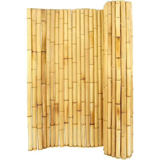 Backyard X-Scapes Natural Bamboo Fencing Decorative Rolled Fence Panel 1 in D x 6 ft H x 8 ft L