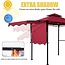 FAB BASED 5x8 Grill Gazebo, Outdoor BBQ Grill Patio Canopy with Extra Shadow & LED Lights, Barbeque Gazebo Canopy (Red)