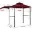 FAB BASED 5x8 Grill Gazebo, Outdoor BBQ Grill Patio Canopy with Extra Shadow & LED Lights, Barbeque Gazebo Canopy (Red)