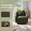 Farini Swivel Accent Chair Armchair, Round Barrel Chair for Living Room Bedroom Waiting Room Office(Dark Grey,not Black)