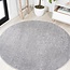 JONATHAN Y SEU100A-6R Haze Solid Low-Pile Indoor Area Rug, Coastal, Bohemian, Minimalist, Classic, Casual for Bedroom,Kitchen,Living Room,Non Shedding,Easy-Washing, Gray, 6' Round