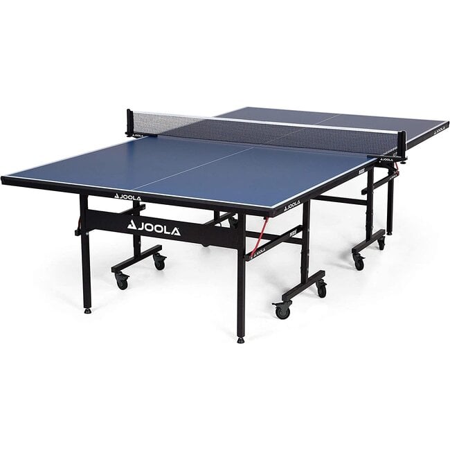 JOOLA Inside - Professional MDF Indoor Table Tennis Table with Quick Clamp Ping Pong Net and Post Set - 10 Minute Easy Assembly - Ping Pong Table with Single Player Playback Mode