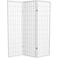 Oriental Furniture 5 ft. Tall Window Pane Shoji Screen - White - 3 Panels