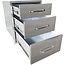 Towallmark Outdoor Kitchen Drawers, Stainless Steel Triple Access BBQ Drawers with Chrome Handle, 18" W x 23" H x 23" D