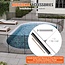 VEVOR Child Safety 4 x 96FT Swimming Pool Fence for In Ground Removable & Easy DIY Installation, 340gms Teslin PVC Mesh, Protects Kids and Pets, 4FTx96FT, Black