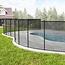 VEVOR Child Safety 4 x 96FT Swimming Pool Fence for In Ground Removable & Easy DIY Installation, 340gms Teslin PVC Mesh, Protects Kids and Pets, 4FTx96FT, Black