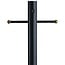 Westinghouse Lighting Lantern Post with Ground Convenience Outlet and Dusk to Dawn Sensor, Black Finish on Steel