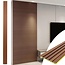 Art3d WPC Slat Wall Panels, 8-Pack 108 x 6 Inch 3D Wall Accents for Interior Wall Decor, Living Room, Bedroom, Teak